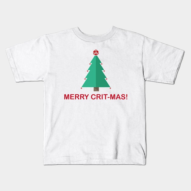 Merry Crit-Mas! Kids T-Shirt by critforbrains